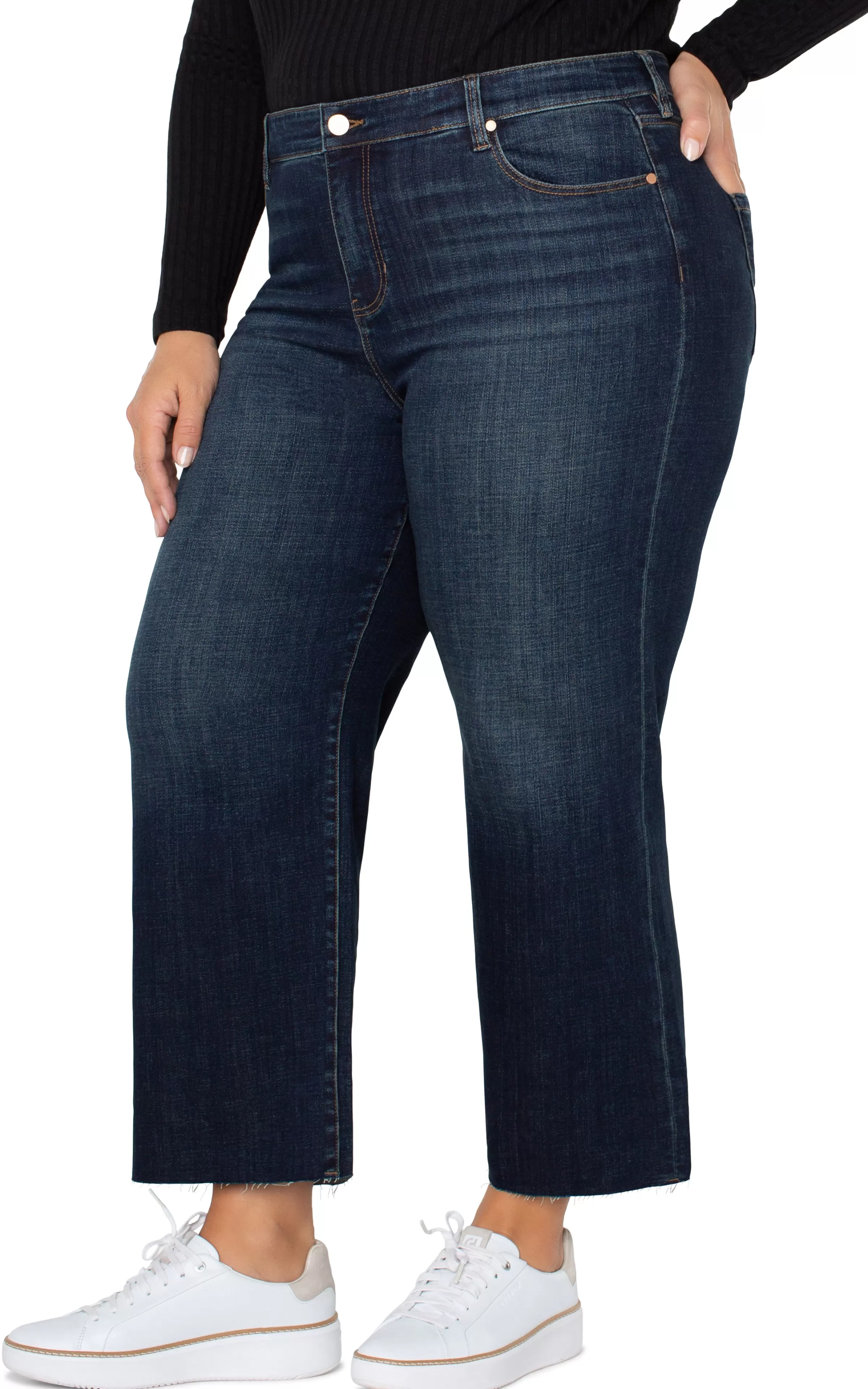 STRIDE HI-RISE CROP WITH WIDE CUT HEM*Liverpool Los Angeles Sale