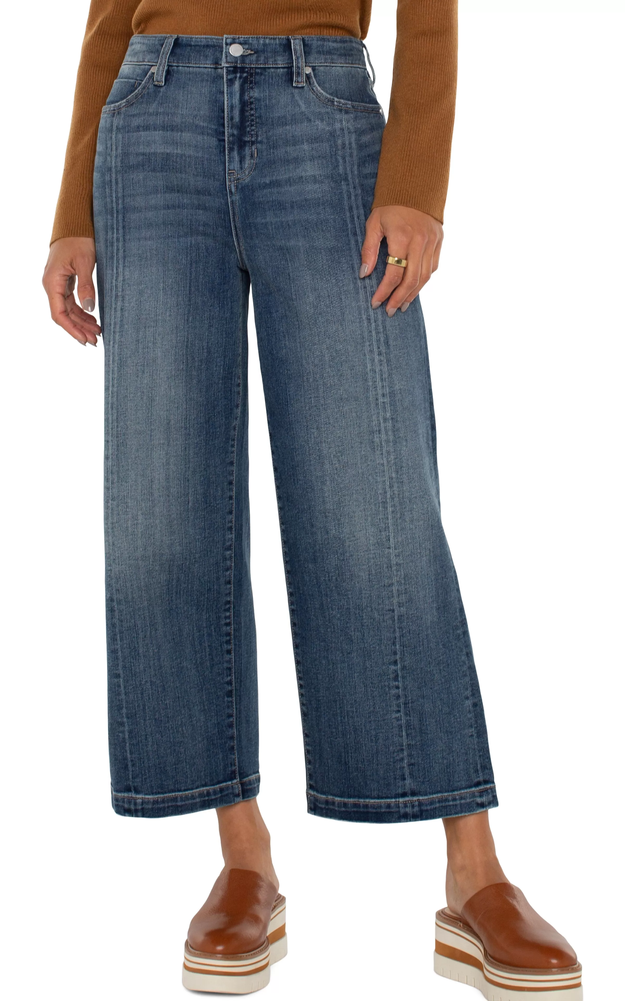 STRIDE HI-RISE WIDE LEG ECO DENIM*Liverpool Los Angeles Shop